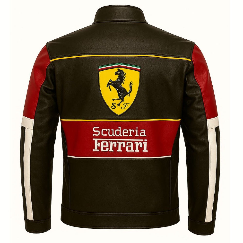 CHAQUETA LA FERRARI SCUDERIA - CUERO GENUINO