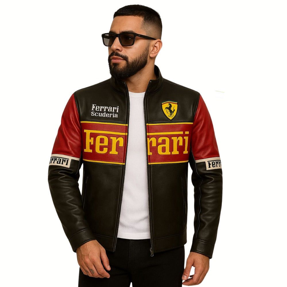 CHAQUETA LA FERRARI SCUDERIA - CUERO GENUINO