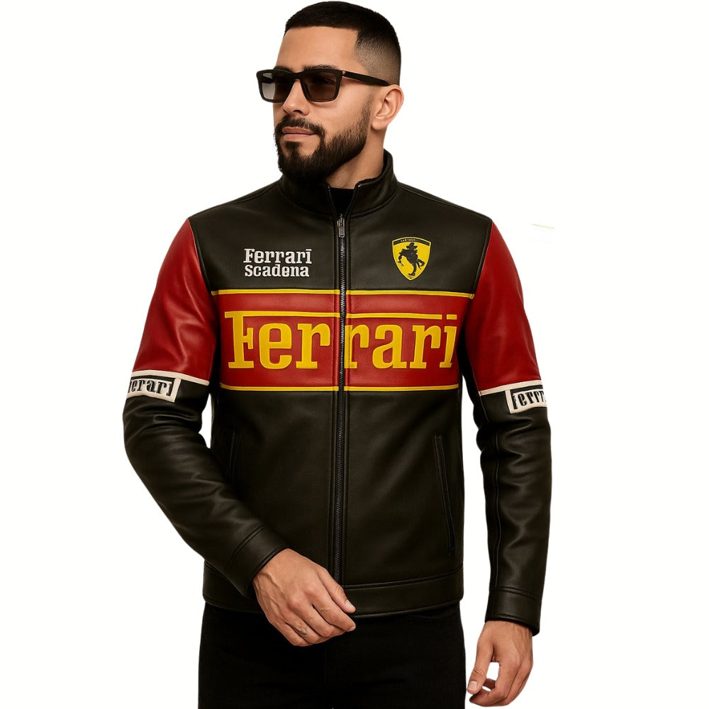 CHAQUETA LA FERRARI SCUDERIA - CUERO GENUINO