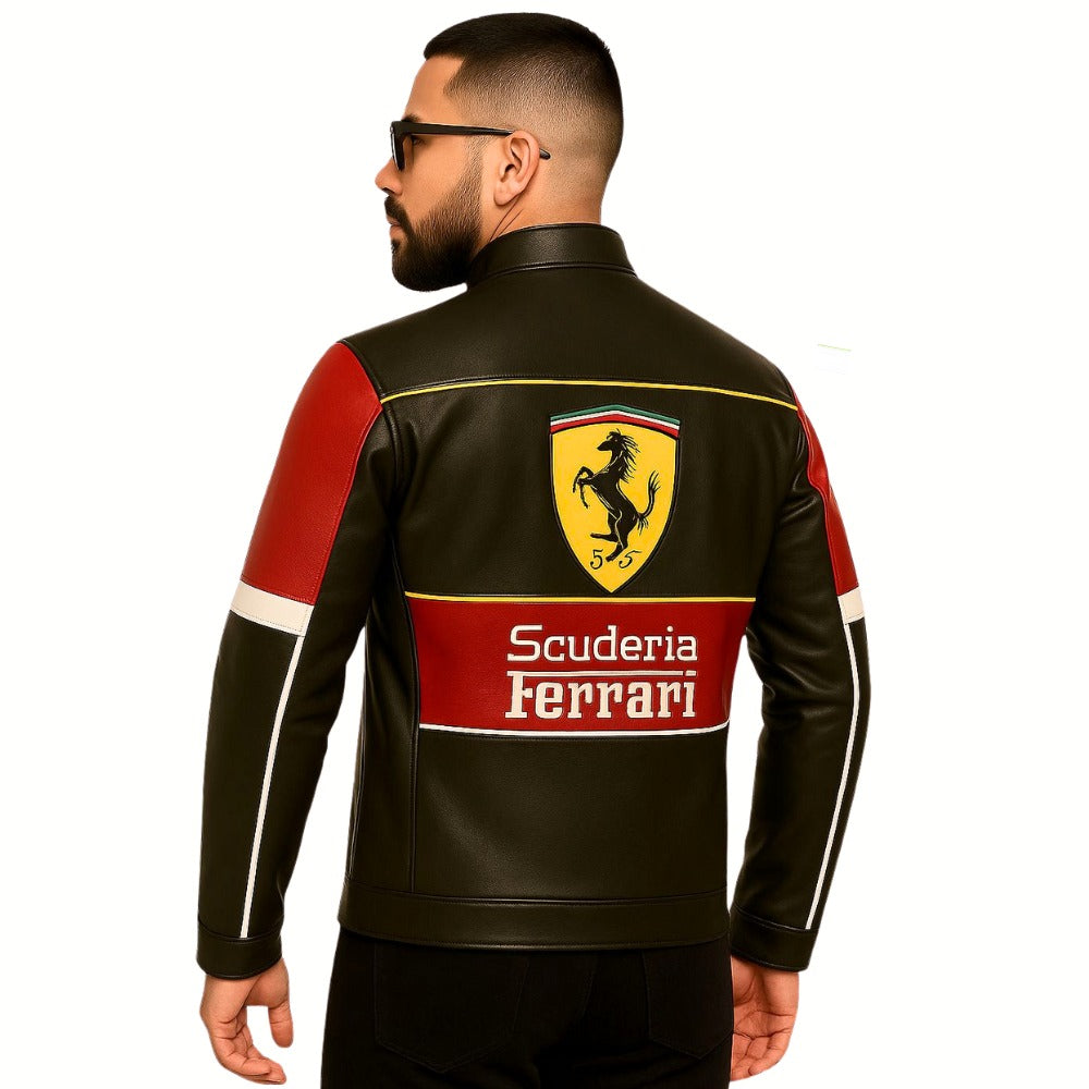 CHAQUETA LA FERRARI SCUDERIA - CUERO GENUINO
