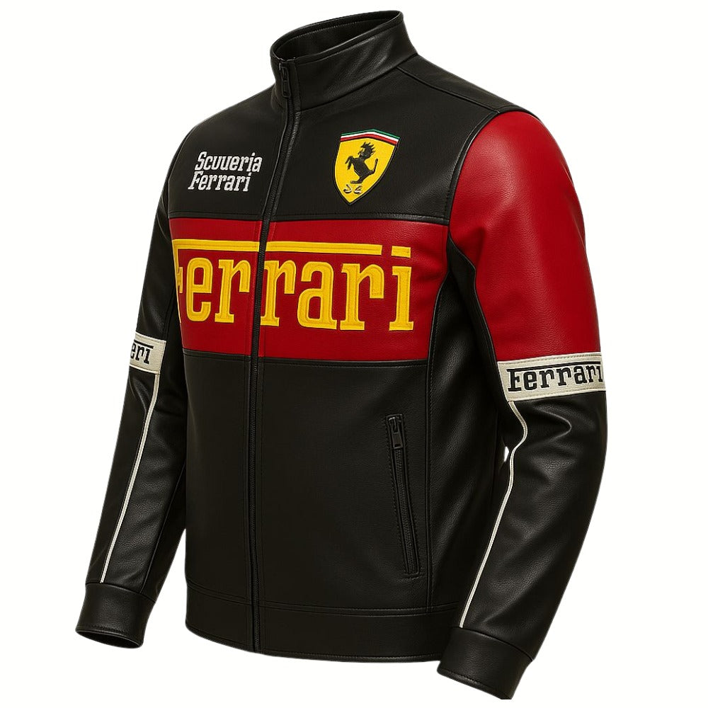 CHAQUETA LA FERRARI SCUDERIA - CUERO GENUINO