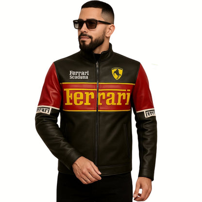 CHAQUETA LA FERRARI SCUDERIA - CUERO GENUINO