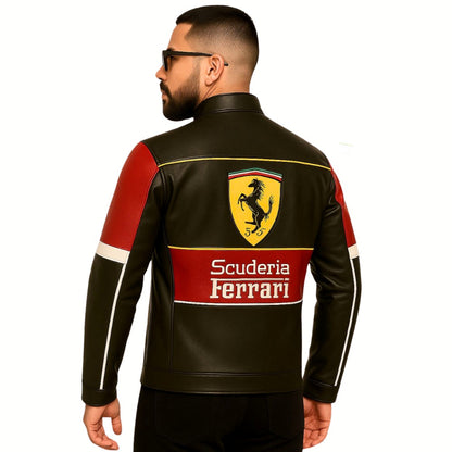 CHAQUETA LA FERRARI SCUDERIA - CUERO GENUINO